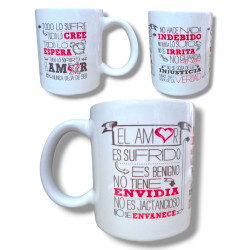 TAZA  DE CERAMICA  -EL AMOR ES... -JDC.