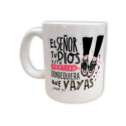 TAZA  DE CERAMICA  -EL SEÑOR TU DIOS...