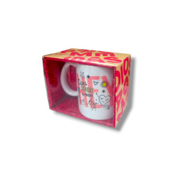 TAZA MUG DE CERAMICA.-HEY DIOS SONRIE...