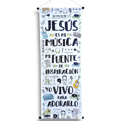 BANNER GRANDE JESUS ES MI MUSICA