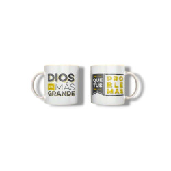 TAZA  DE CERAMICA  -DIOS ES MAS...
