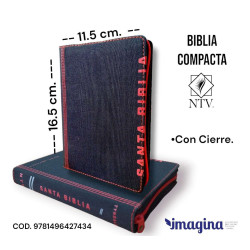 BIBLIA NTV COMPACTA NEGRA CON CIERRE...