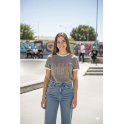 REMERA MUJER M HOPE.MARRON-BEIGE....