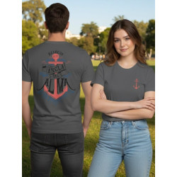 REMERA XL ANCLA ROJA. GRIS.JDC