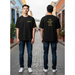 REMERA M AMOR BORDADO. NEGRA.RMA-C29 JDC