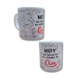 TAZA CERAMICA SUBLIMADA.- HOY ME...