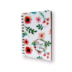 Cuaderno A5 Anillado Tapa Flexible 13.5 X 19 Cm. Sf.n3 . Dios Es Mi Paz...