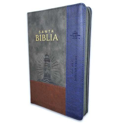 Biblia Reina Valera 1960concordancia Cierre Índice Letra Grande Inspiración Marrón/gris/azul