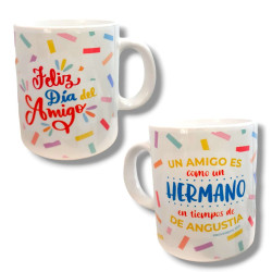 Taza De Ceramica Sublimada.un Amigo Es Como Un Hermano...