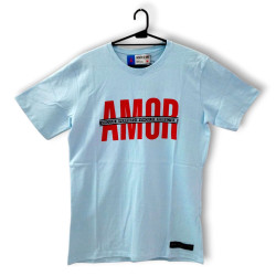 Remera L Amor Vinculo Perfecto. Celeste. Jdc.