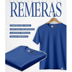 Remera M Azul Marino Lisa. Rma-a07 Jdc