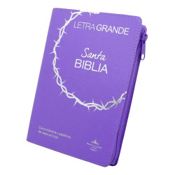 Biblia Reina Valera 1960 Letra 12p Pjr Cierre Índice Covertex Lila