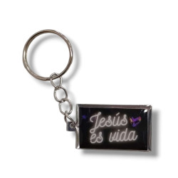 Llavero Placa De Aluminio. Jesus Es Vida