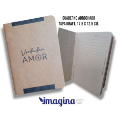CUADERNO ABROCHADO TAPA KRAFT....