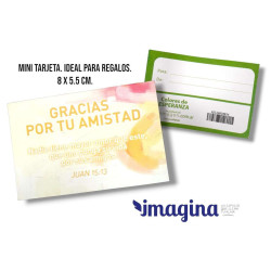 MINI TARJETA. Gracias por tu amistad....