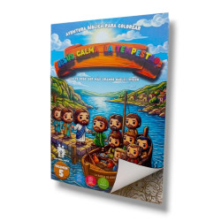 Aventura Bíblica.jesús Calma La Tempestad. Para Colorear. Volumen 5.