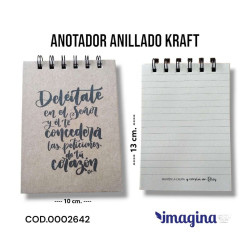 ANOTADOR ANILLADO KRAFT RUSTICO....