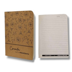 CUADERNO ABROCHADO TAPA KRAFT.CREADA...