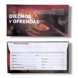 SOBRES DE DIEZMO X 100 UN.2 CORINTIOS...