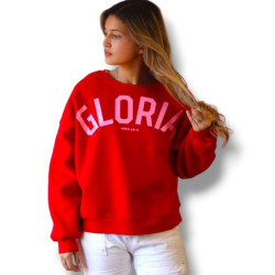 BUZO GLORIA. ROJO. OVERSIZE. CORTO....
