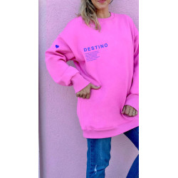 MAXI BUZO TALLE 1 DESTINO. ROSA. CARPI